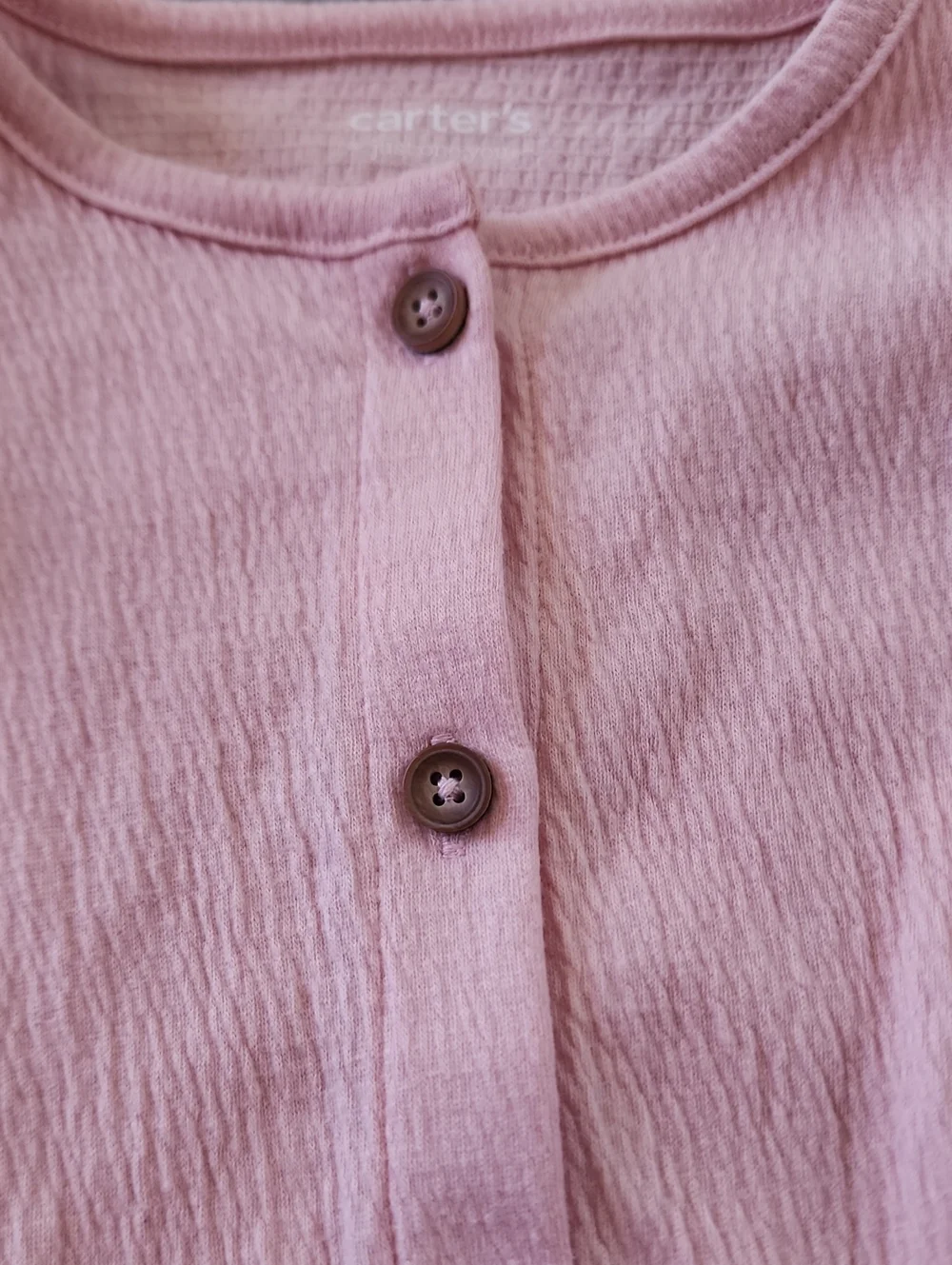 Carters Baby Girl Pink Romper, Size 12 Months